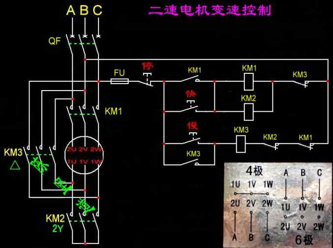 高低速風(fēng)機的接線線路圖